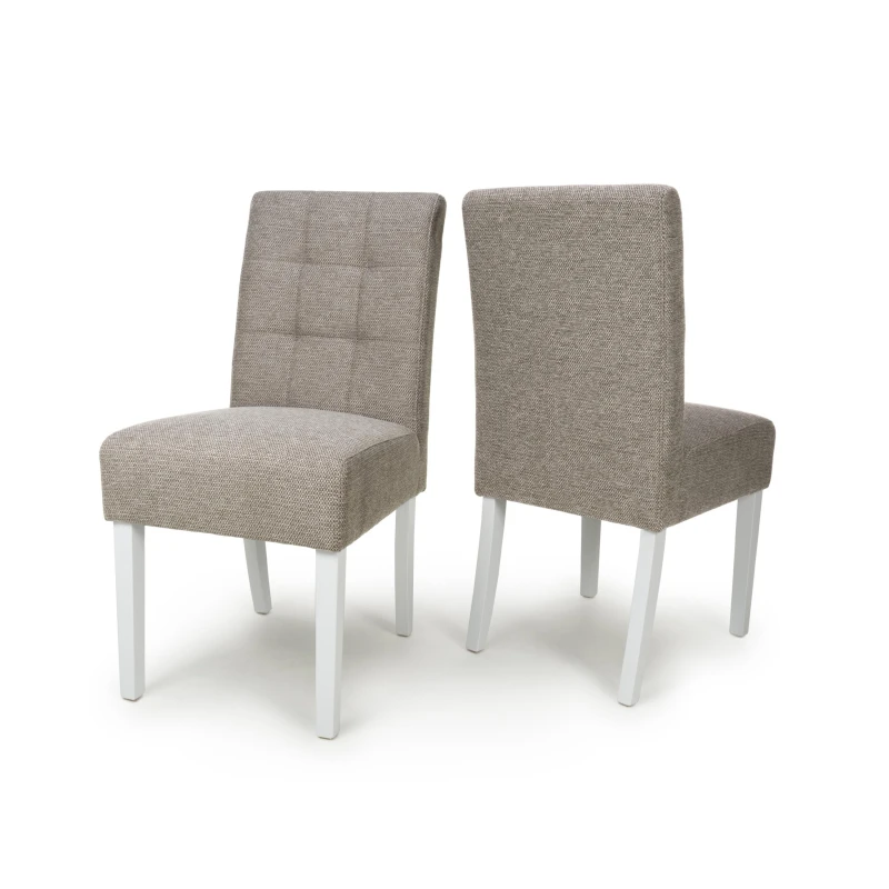 Image of Shankar Set of 2 Moseley Weave Mocha Dining Chairs Mocha - White unisex 58x92x45