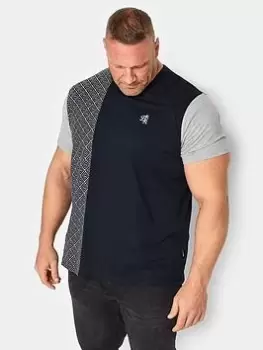 Image of BadRhino Tattoo Print T-Shirt, Navy, Size XL, Men