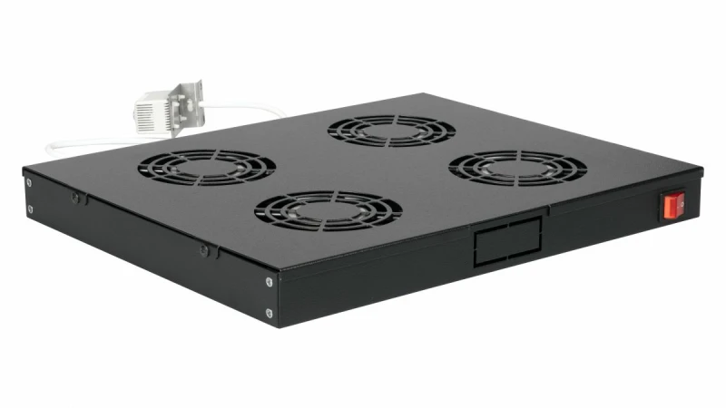 Image of Equip Cooling Fans 19'. 1U. 4FANS. RAL9005 Black