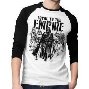 Image of Star Wars - Support Our Troops Mens Small Baseball Shirt - White