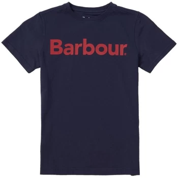 Image of Barbour Boys Logo Tee - Navy NY91