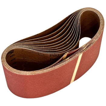 Image of Worksafe WSB6280 Sanding Belt 100 x 620mm 80Grit - Pack of 10