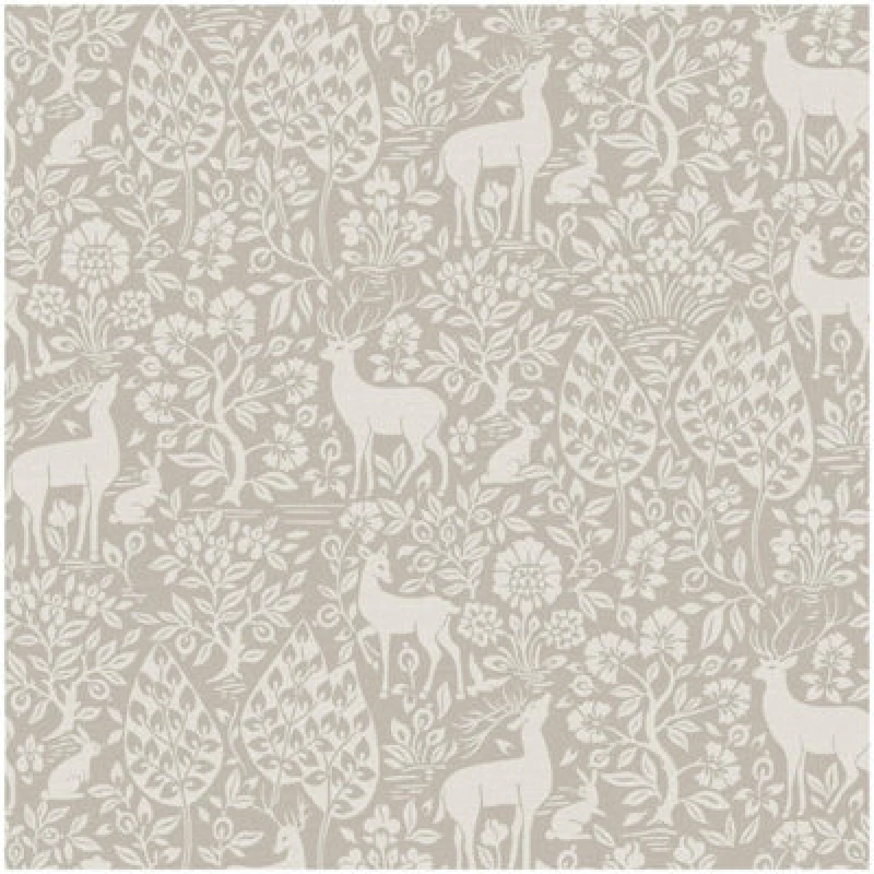 Image of Holden Decor Deer Woods Taupe Wallpaper, Brown 14161