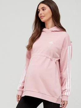 Image of adidas Maternity Hoodie - Mauve, Mauve Size XL Women