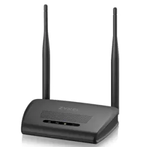 Image of NBG-418N v2 - WiFi 4 (802.11n) - Single-band (2.4 GHz) - Ethernet LAN - Black - Tabletop Router