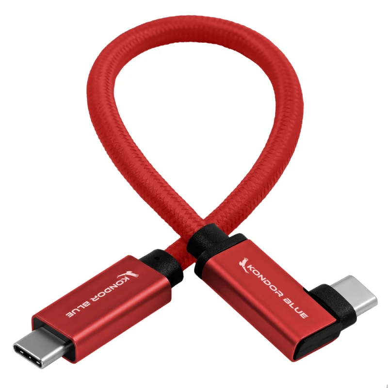 Image of Kondor Blue KB-USBC-RA-R USB cable USB 3.2 Gen 2 (3.1 Gen 2) 0.216 m R