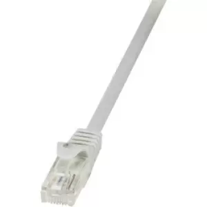 Image of LogiLink CP2092U RJ45 Network cable, patch cable CAT 6 U/UTP 10.00 m Grey incl. detent