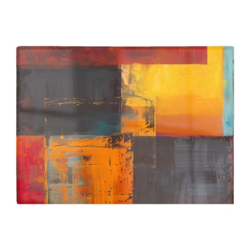 Image of Warren Reed Designer Golden Blocks Of Abstract Chopping Board