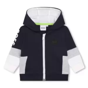 Image of Boss Boss Large Logo Zip Hoodie Infant Boys - Blue
