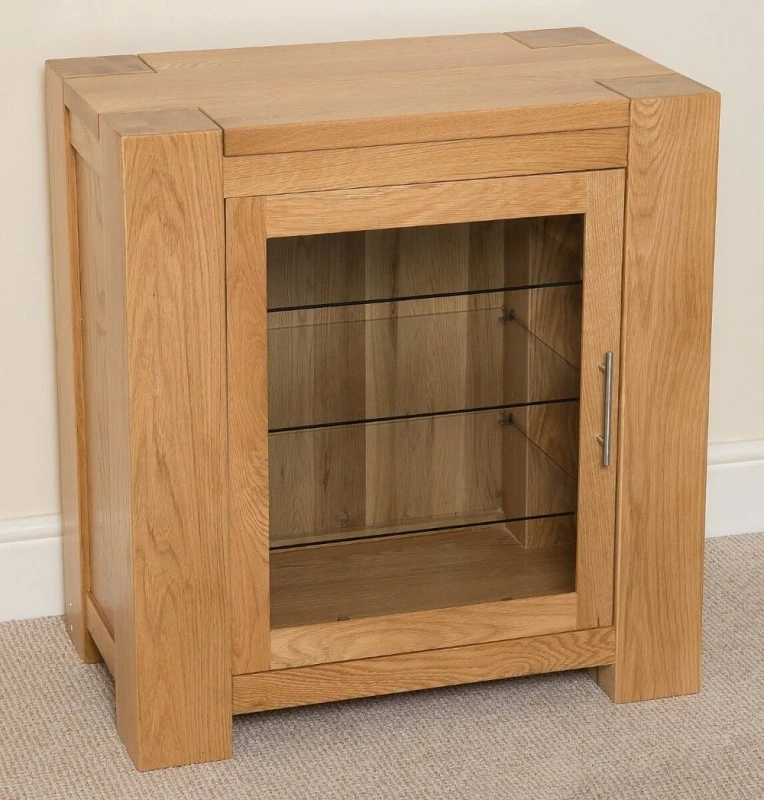 Image of Thats Furniture Kuba Solid Oak Media Unit with Storage in Light Oak Light Oak Unisex