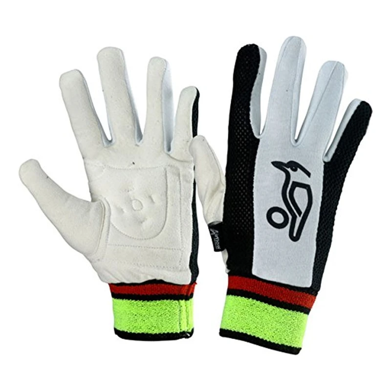 Image of Kookaburra Kookaburra Men Padded Chamois Wicket Keeping Inner Gloves in White White One Size Male 5063238592834
