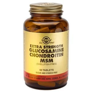 Image of Solgar Extra Strength Glucosamine Chondroitin MSM Tablets Shellfish Free 60 tablets