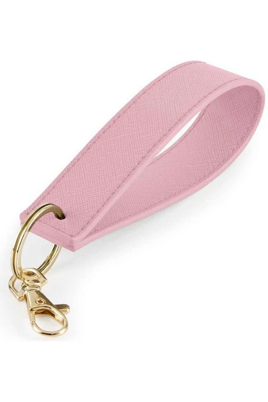 Image of Bagbase Boutique Wristlet Keyring in Pink Pink Unisex One Size