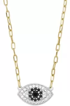 Image of Ladies Fossil Jewellery Sterling Evil Eye Necklace JFS00581998