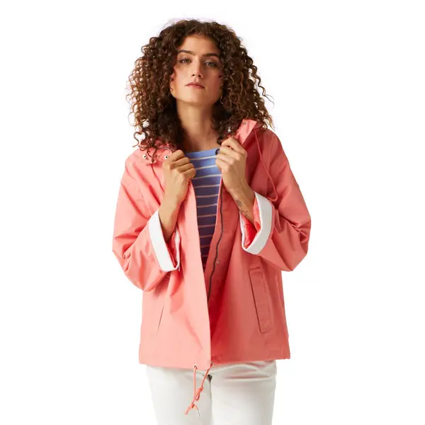 Image of Regatta Womens Sarika Full Zip Hooded Waterproof Coat 10 - Bust 34' (86cm) SHELL Pink RWW432-7LE-10