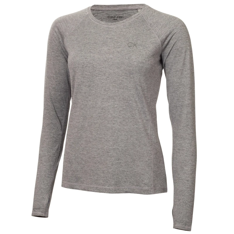 Image of Calvin Klein Golf Long Sleeve Top Womens - Silver Silver 10