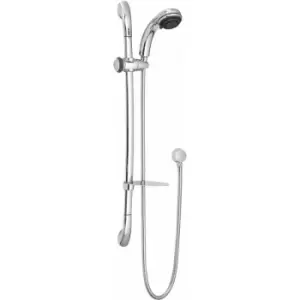 Image of Luxury Curved Shower Slider Rail Kit 680mm High - Chrome - Nuie