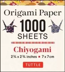 Image of Origami Paper Chiyogami 1,000 sheets 2 3/4 in (7 cm) : Tuttle Origami Paper: Double-Sided Origami Sheets Printed with 12 Designs (Instructions for Ori