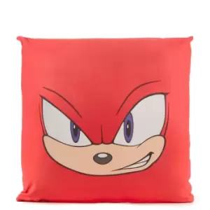 Image of Sonic The Hedgehog Knuckles Face Square Cushion - 60x60cm