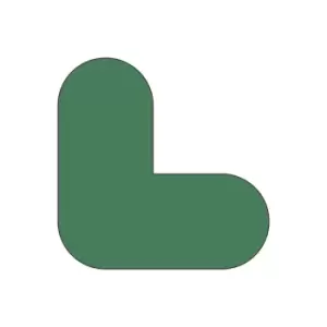 Image of PVC floor markings, L shape, pack of 50, green