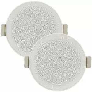 Image of PAIR of 3" Mini Low Profile Ceiling Speaker 8 OHM 2 Way Compact Mount Slim Line