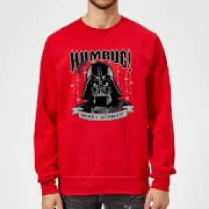 Image of Star Wars Darth Vader Merry Sithmas Red Christmas Sweatshirt - M - Red