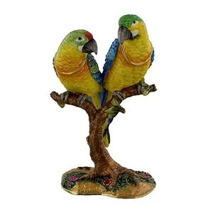 Image of Treasured Trinkets Figurine - Pair of Parrots on Branch