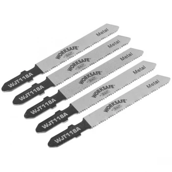 Image of Worksafe WJT118A Jigsaw Blade Metal 55mm 21tpi - Pack of 5