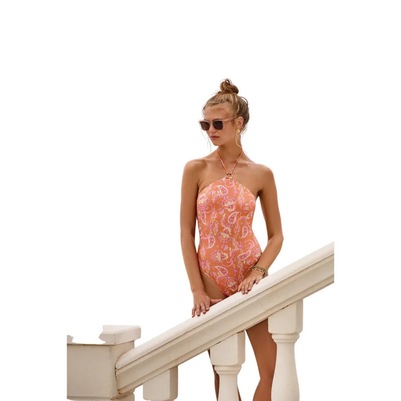 Image of banana moon Womens 1 Piece swimsuit Banana Moon Miski Alakuri Orange Female M