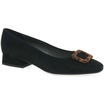 Image of Peter Kaiser Black Suede 'Zenda' Smart Flat Shoes - 4