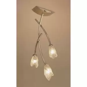 Image of Ceiling light Pietra 3 G9 bulbs, antique brass