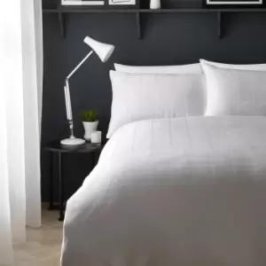 Image of Appletree White Sorelle 100% Cotton Duvet Cover and Pillowcase Set White