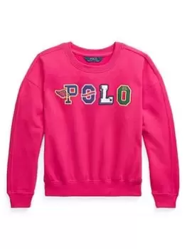 Image of Ralph Lauren Girls Polo Sweatshirt - Pink, Size Age: 6 Years, Women