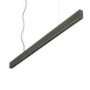Image of Office LED Decorative Linear Straight Bar Pendant Black, 3000K