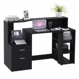 Image of Harper Home Office Desk with Storage, black