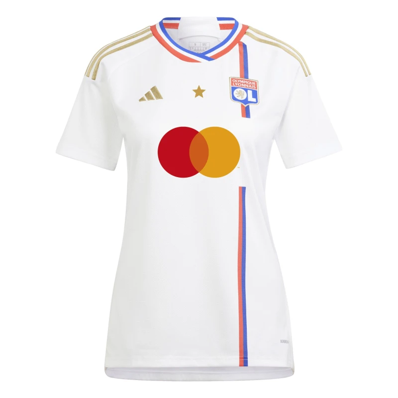 Image of adidas Olympic Lyon Home Shirt 23/24 Womens White female 10 (S)