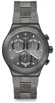 Image of Swatch IRONY BLACKSHINY Irony New Chrono Gunmetal PVD Watch