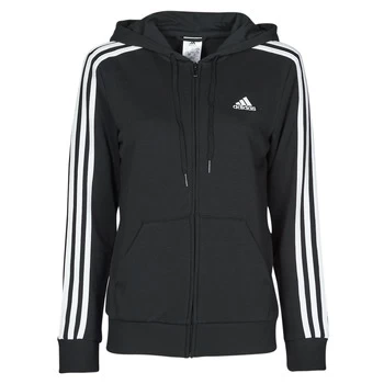 Image of adidas W 3S FT FZ HD womens Sweatshirt in Black - Sizes S,M,L,XL,XS