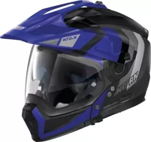 Image of Nolan N70-2 X Decurio N-Com Helmet, black-blue Size M black-blue, Size M