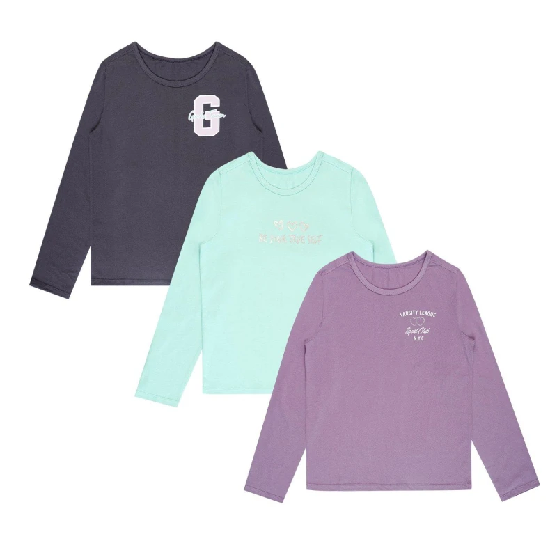 Image of Miso 3 Pack T-Shirt Juniors - Multi Multi 6 - 7 Years