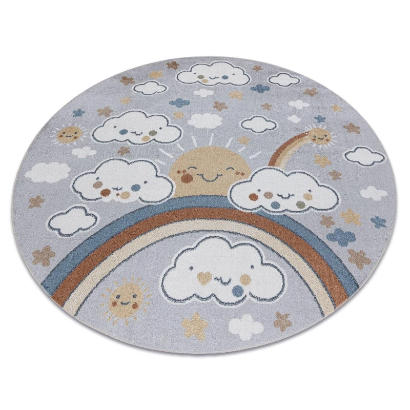 Image of RugsX Bono Rug in Grey Size: 160cm diameter Grey Unisex 160cm diameter