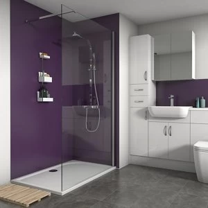 Image of Splashwall Matt Violet 2 sided Shower Panel kit (L)1200mm (W)1200mm (T)4mm