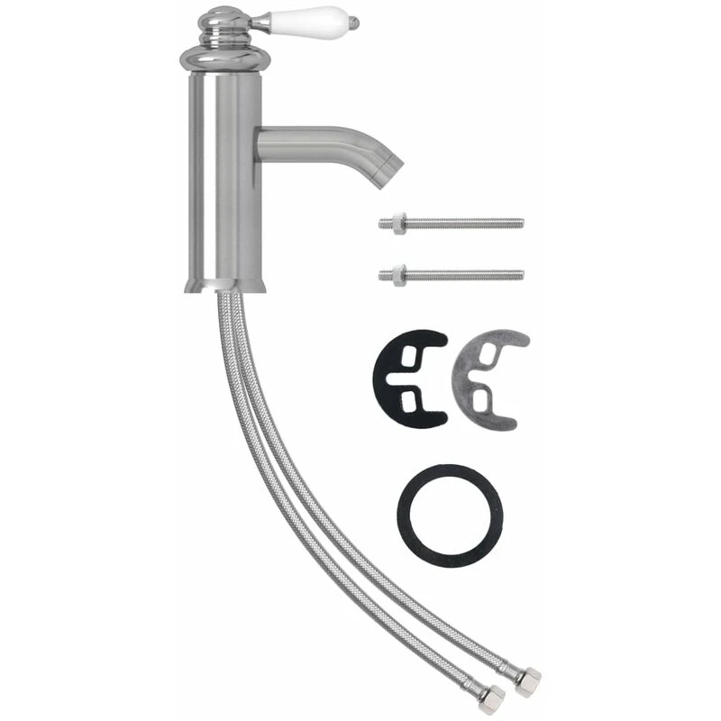 Image of VIDAXL Bathroom Basin Faucet Silver 130x180 mm vidaXL 8720286204641