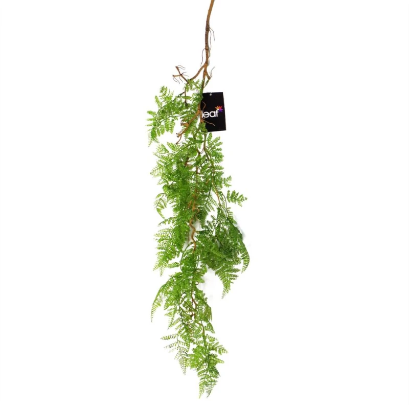 Image of Leaf 100cm Artificial Hanging Maidenhair Fern Plant Dark Green Green unisex