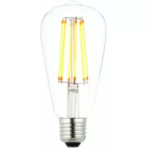 Image of E27 Edison Dimmable LED Light Bulb 6W Warm White 1800K Glass Pear Filament Lamp