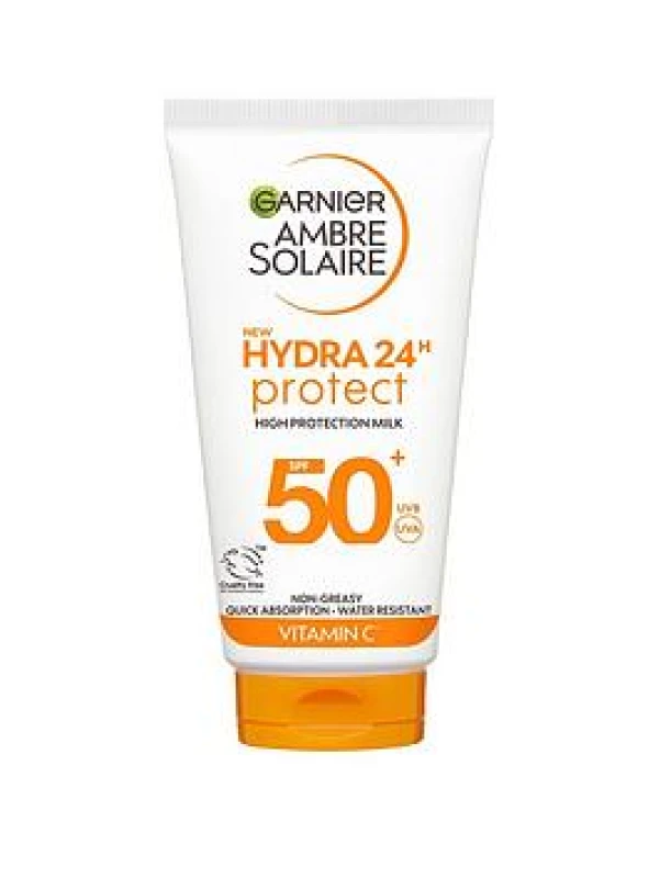 Image of Garnier Ambre Solaire SPF 50+ Hydra 24 Hour Protect Hydrating Sun Cream Lotion With Vitamin C, 50ml