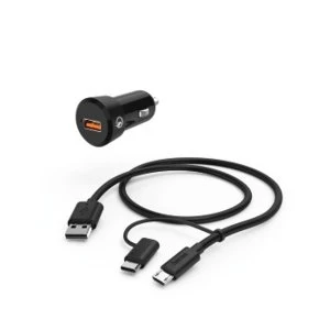 Image of Hama Qualcomm Quick Charge 3.0" Vehicle Charger Set, black