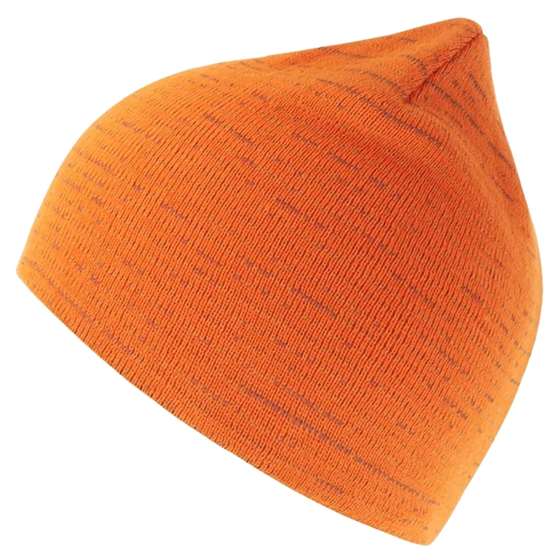 Image of Atlantis Atlantis Men Shine Reflective Short Beanie in Orange Orange One Size Male 5063703623629