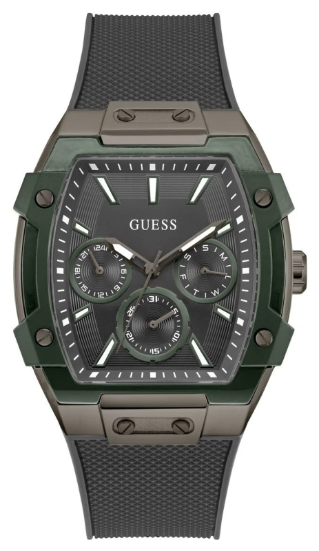 Image of Guess Mens Phoenix Analogue Quartz Watch Grey/Grey male One Size
