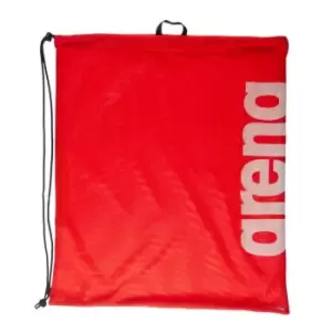 Image of Arena Swim Team Mesh Drawstring Bag (One Size) (Red/White)